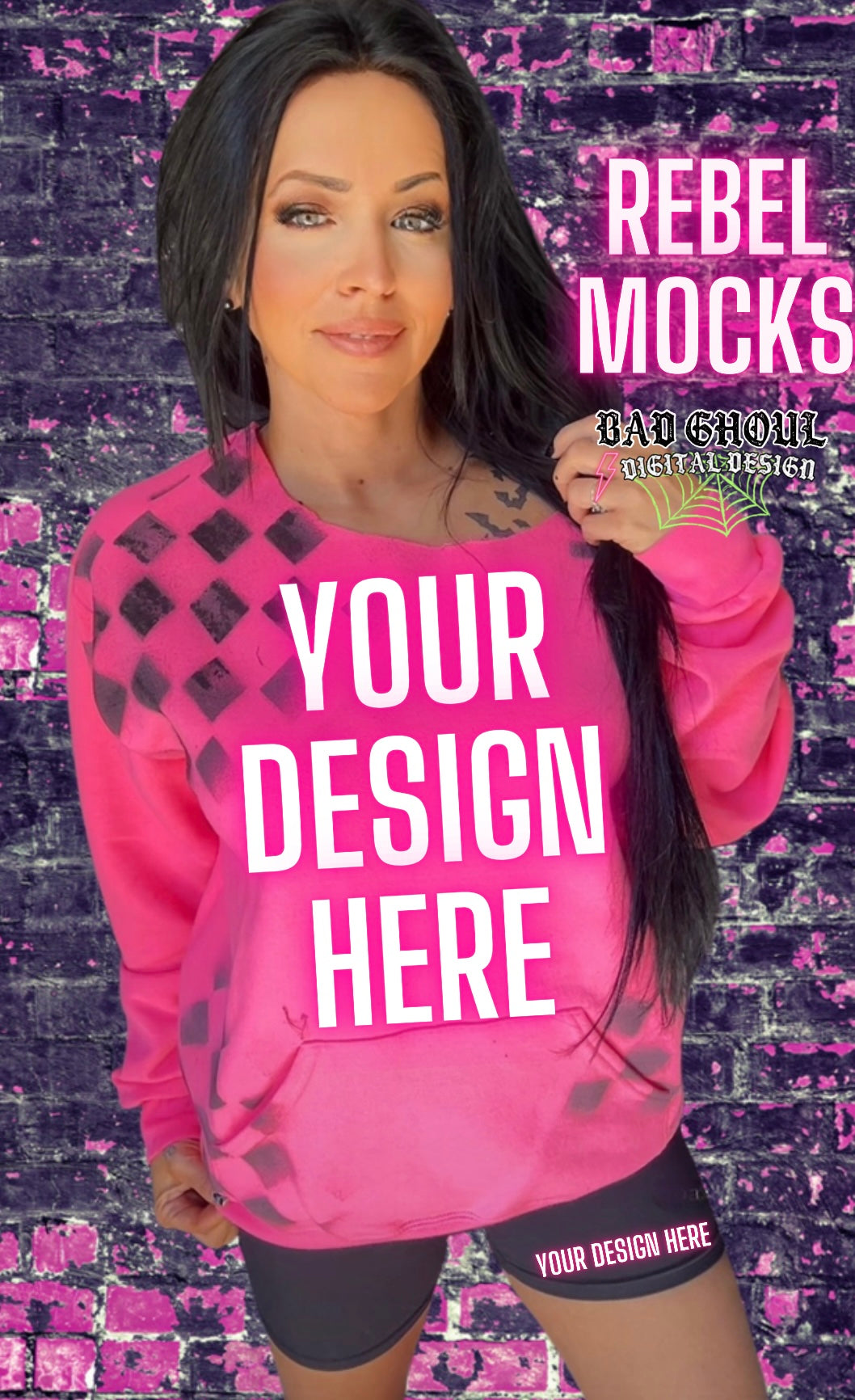 PINK and Black Checkered IRL Model Mock VIBIN