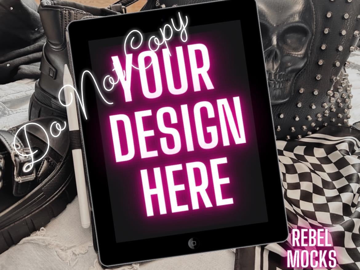 Edgy IPad Mock Up Flat Lay Mock Up