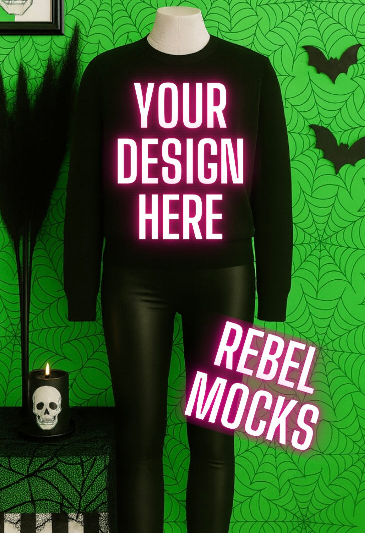 Black Sweatshirt Goth Edgy Alternative Mock Up