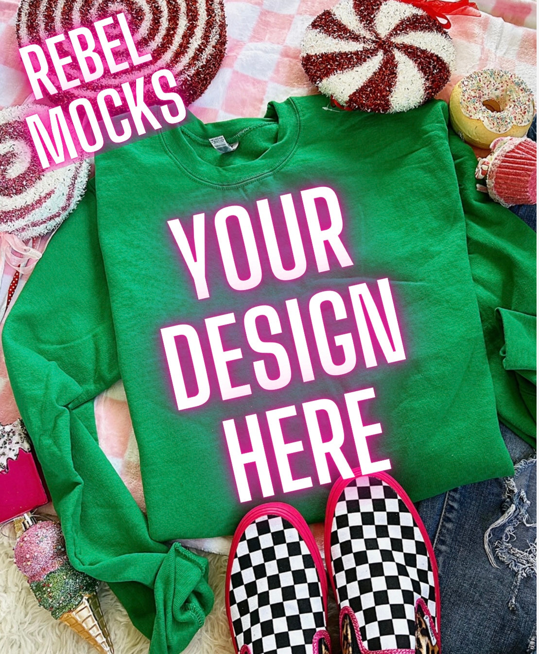 Kelly Green Flat Lay Mock Up TRENDING