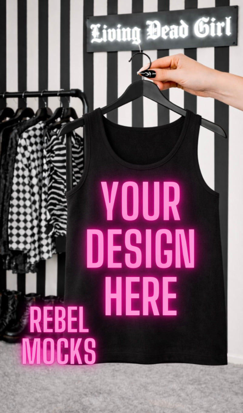 Black Tank | Edgy Alternative Mock Up