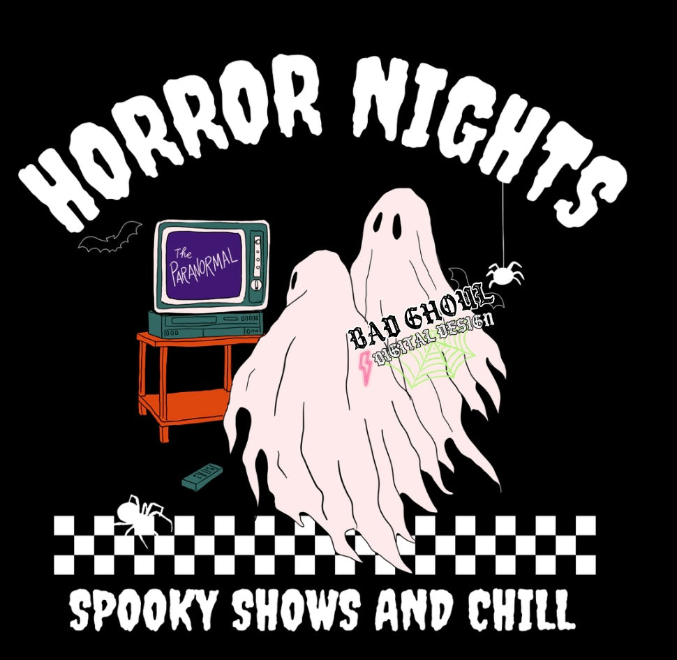 Horror Nights PNG Download 2 files black and white