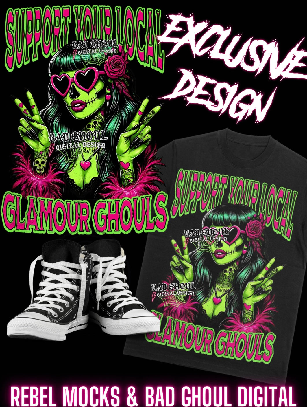 EXCLUSIVE Support Your Local Glamour Ghouls PNG DOWNLOAD