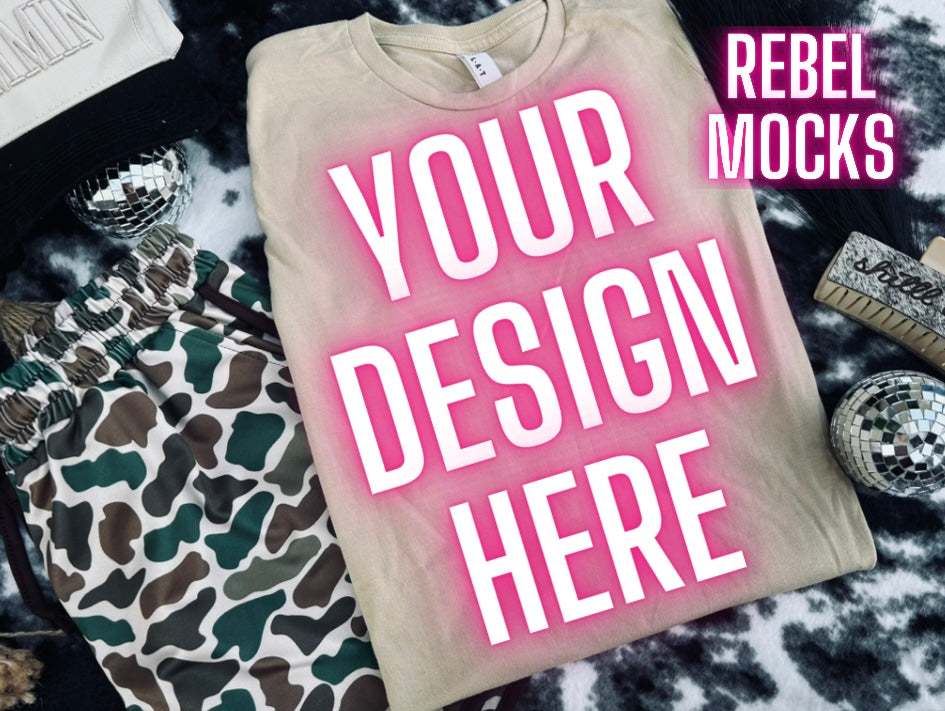 LAT Natural Trendy Mock Up Flat Lay