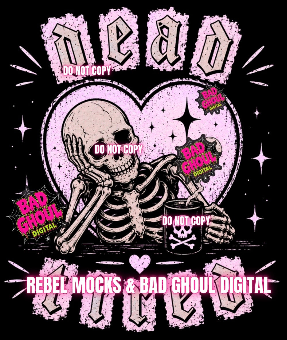 Dead Tired | Black Fabric|PNG DOWNLOAD