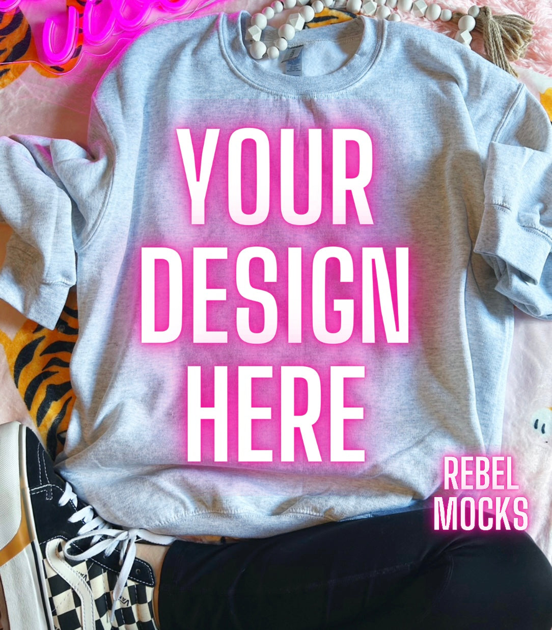 Ash Crew Trendy Flat Lay Tee Mock Up