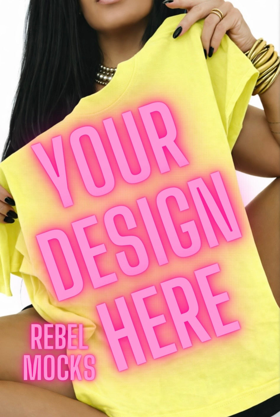 Comfort Colors Lemon| Edgy Alternative Mock Up