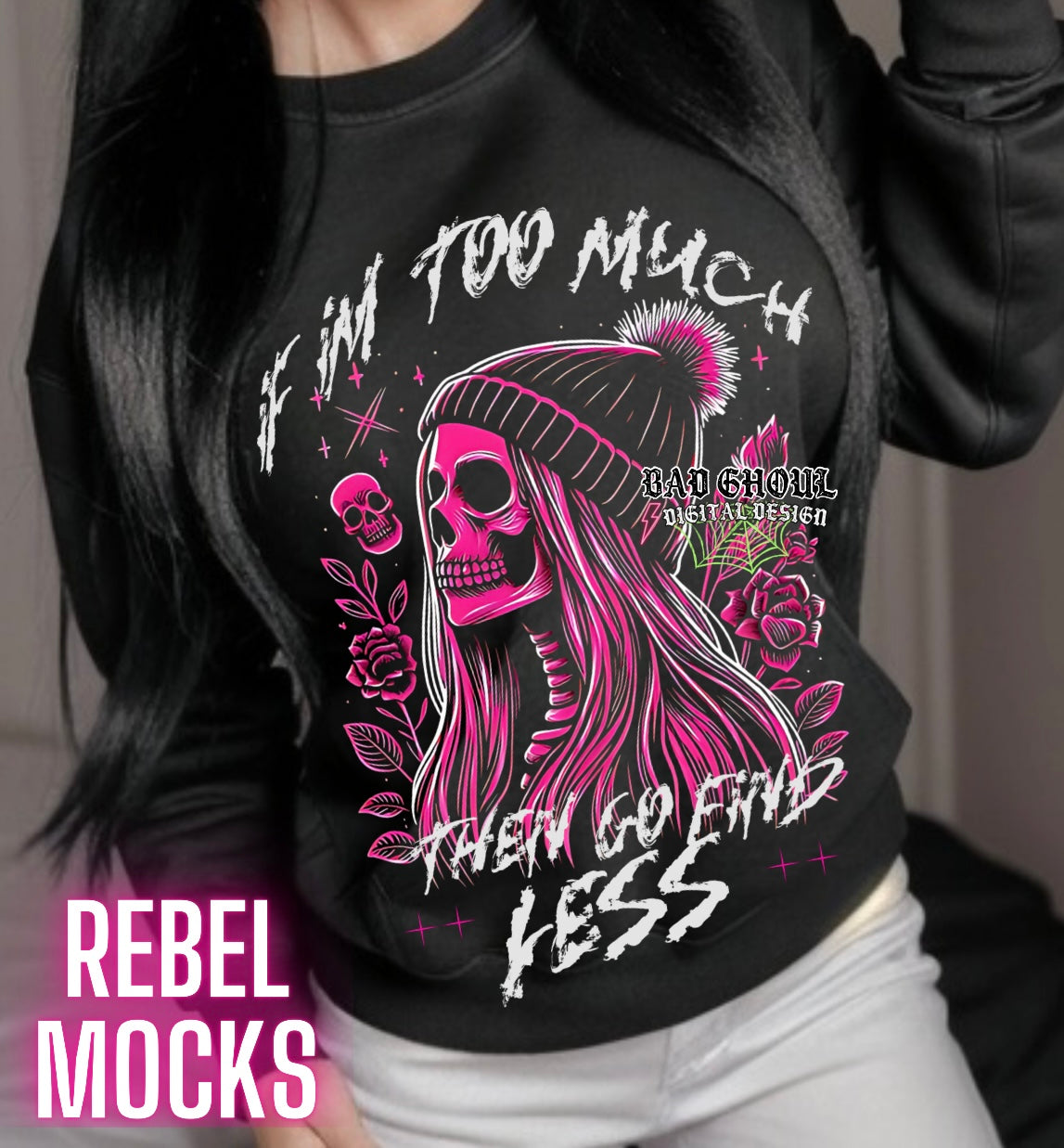 If Im Too Much Download PNG black fabric only (color knockout)