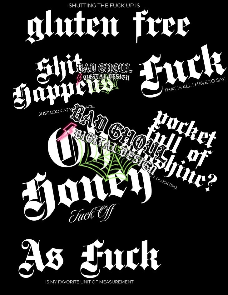 Snark Bundle | Black Fabric | PNG DOWNLOAD