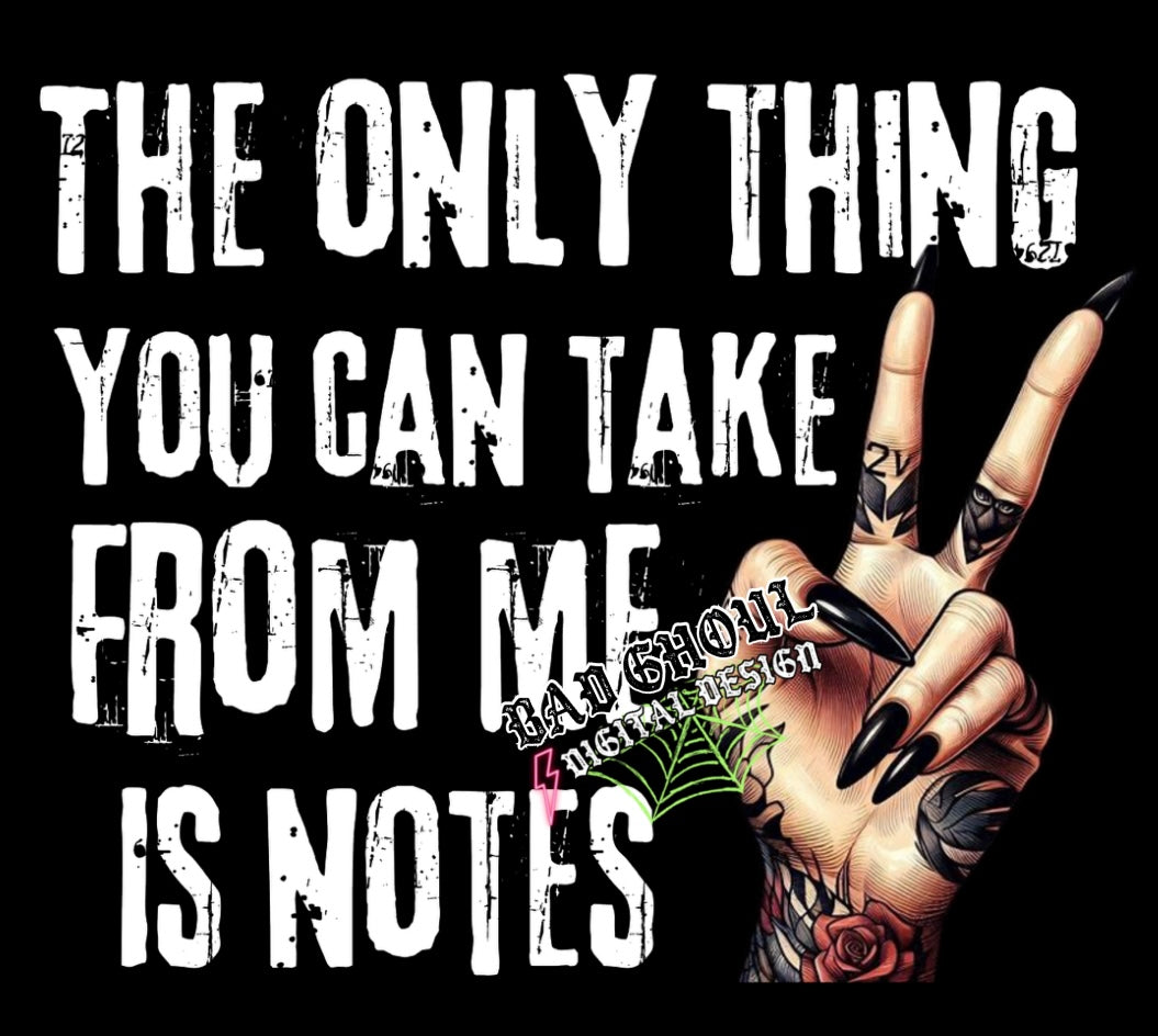 The Only Thing You Can Take PNG Download black and white