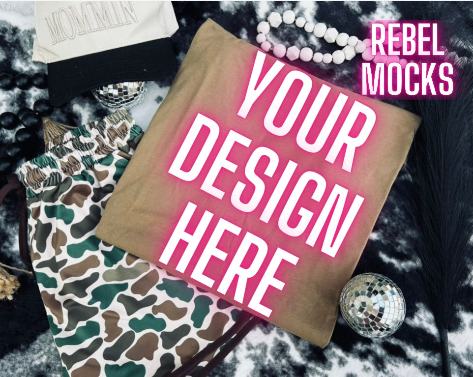 LAT Coyote Trendy Mock Up Flat Lay