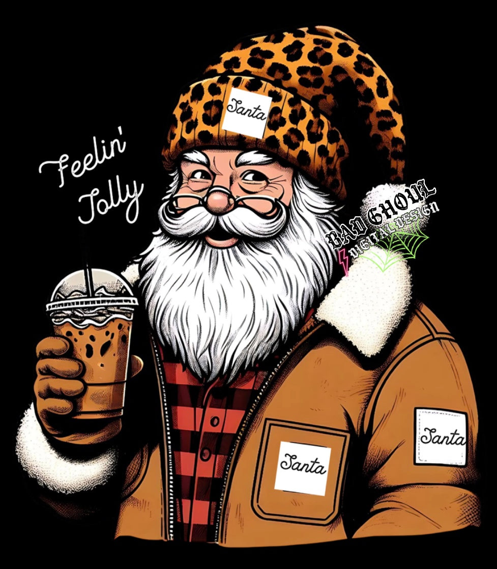 Santa download 2 files Black and White