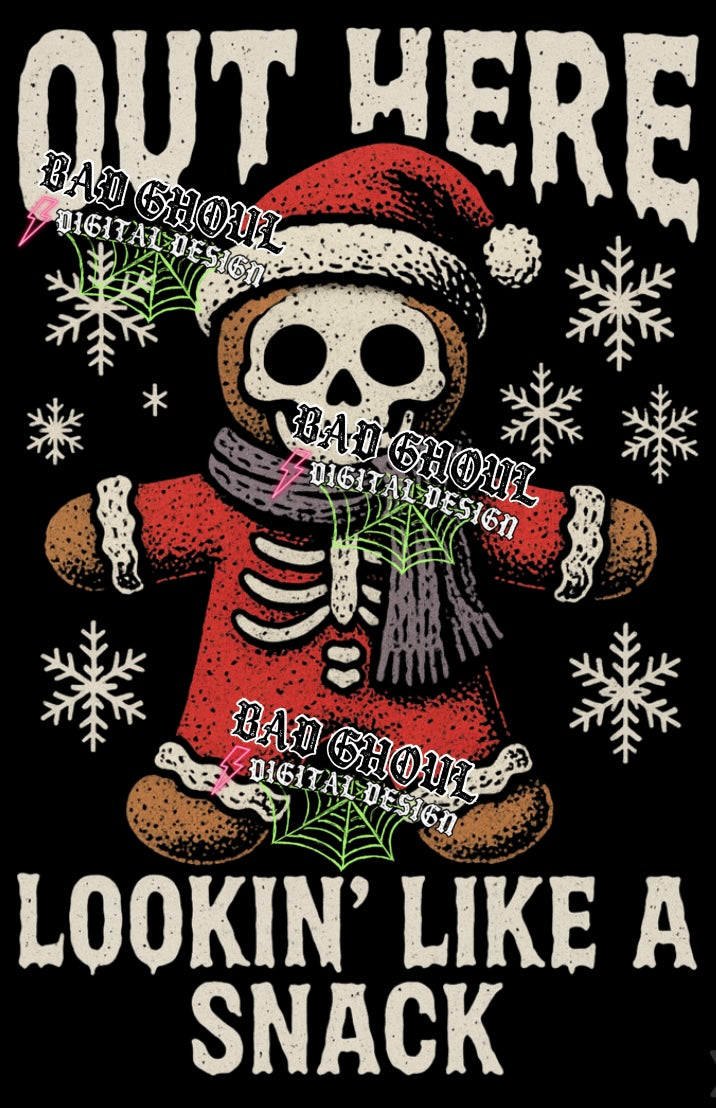 Lookin Like A Snack PNG DOWNLOAD Black Fabric Only