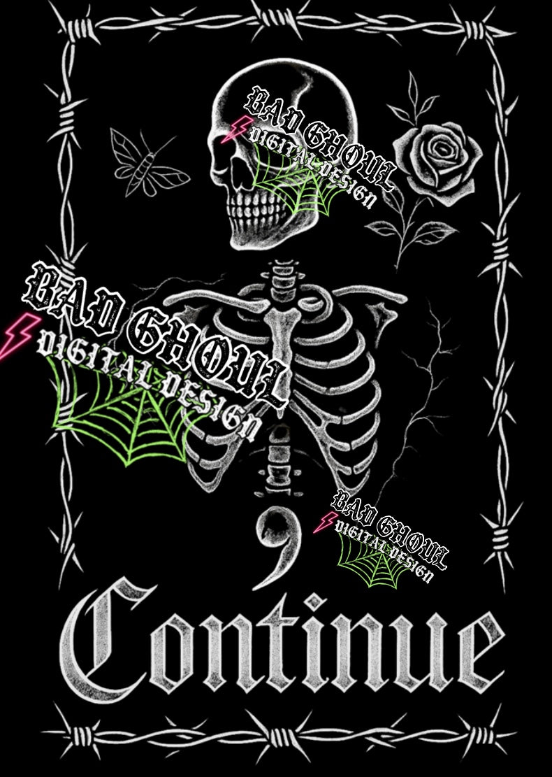Continue- Black Fab Only PNG Download