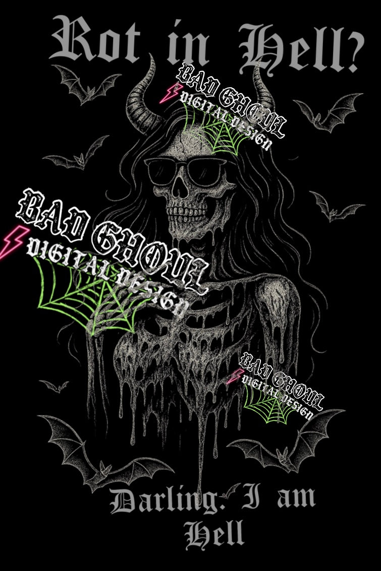 Darling I Am Hell BLACK ONLY PNG Download