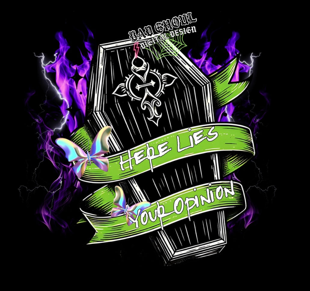 Here Lies Your Opinion PNG Download with Pocket