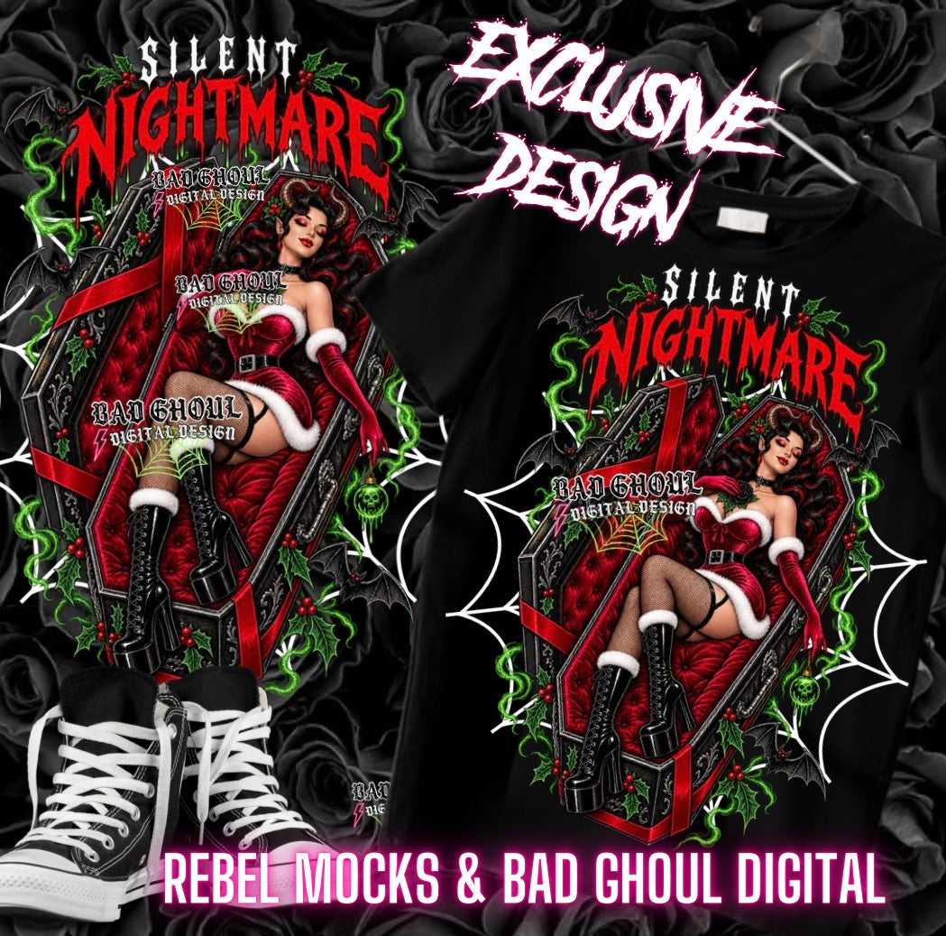 EXCLUSIVE | Silent Nightmare| PNG DOWNLOAD| Black Fabric