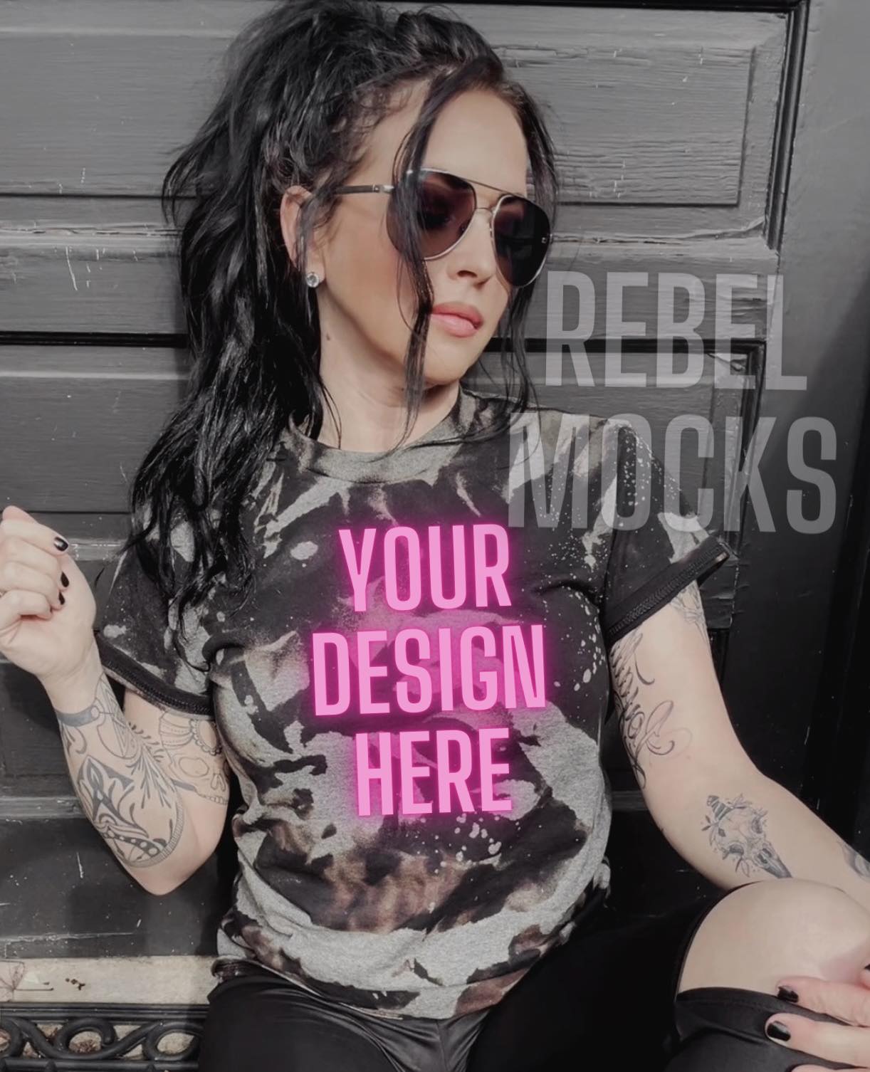 Acid Wash Splatter IRL Model Mock