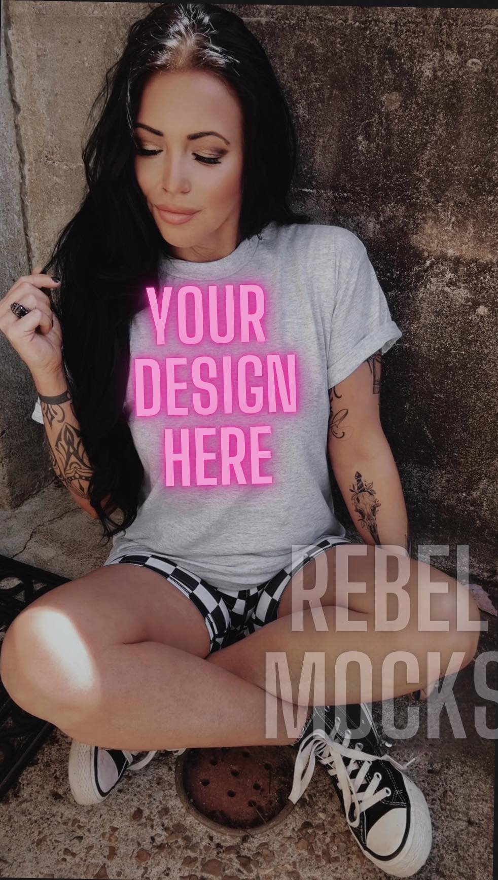 Model Mock Ash Alternative Edgy Trendy Mock Up Sub Friendly