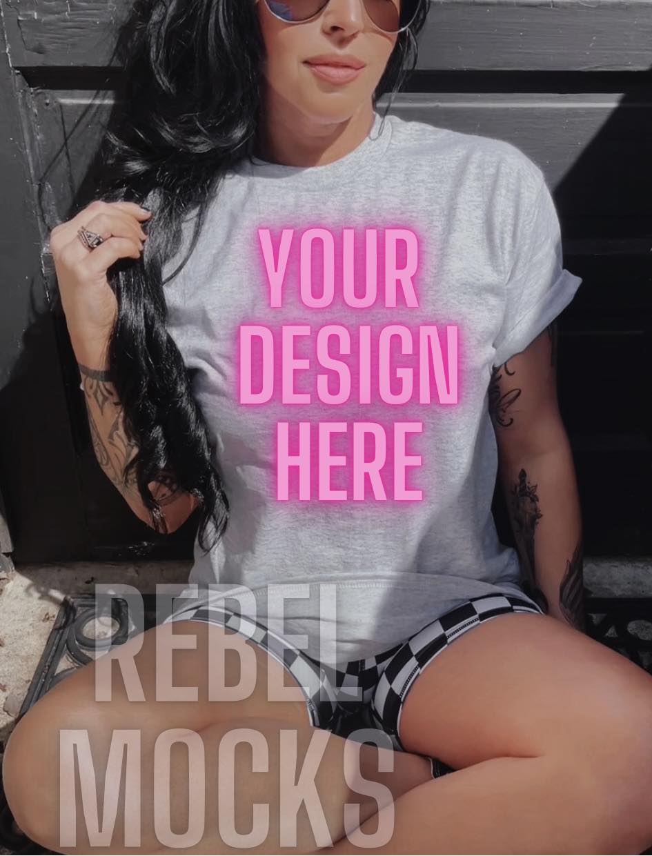 IRL Ash Alternative Edgy Trendy Mock Up