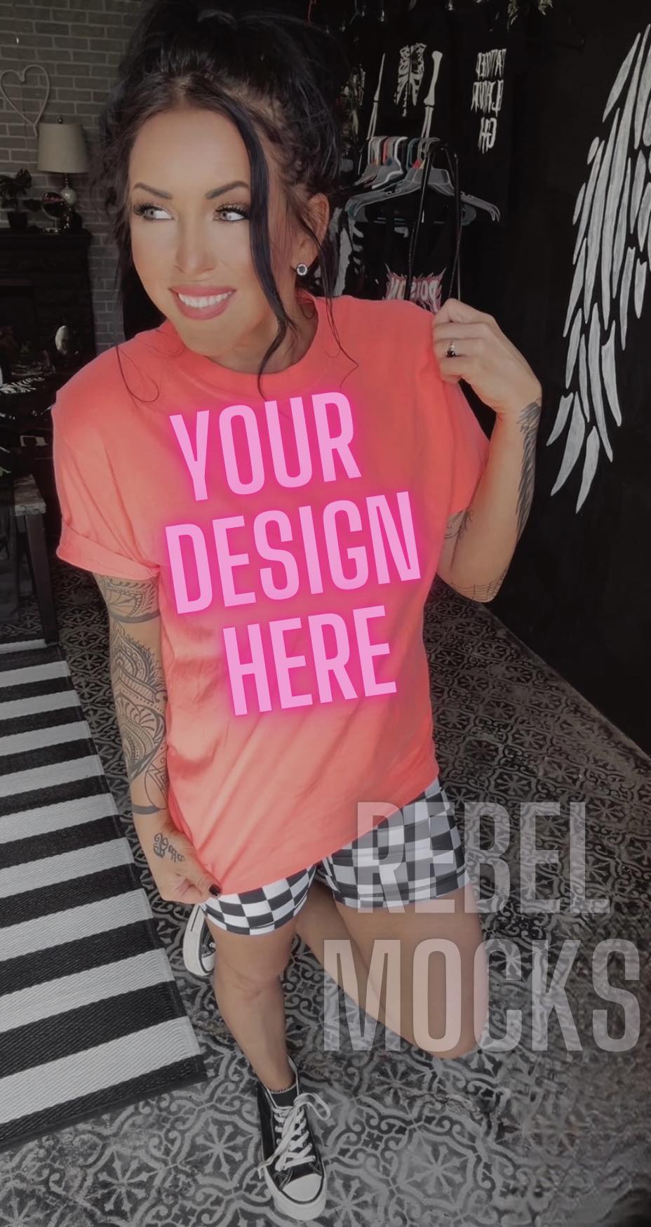 BUNDLE 3 Mocks Neon CC Alternative Edgy Trendy Mock Up