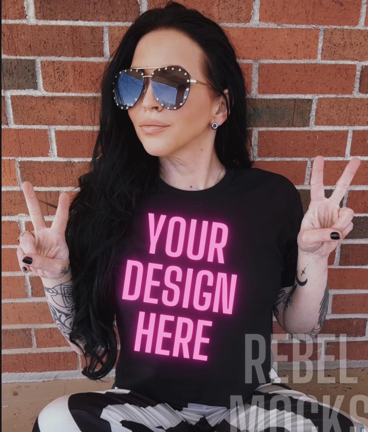 BUNDLE Black Tee IRL Alternative Edgy Trendy 3 MOCKS
