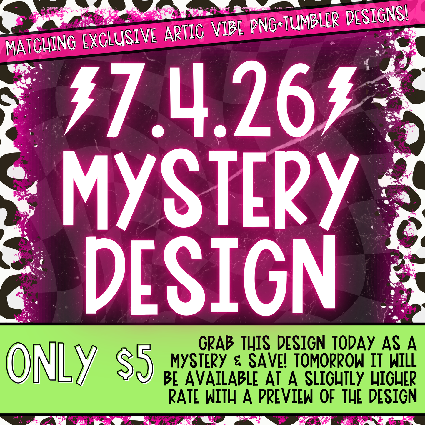 MYSTERY DESIGN | 7-4 | *STORE CREDIT CANNOT BE APPLIED*