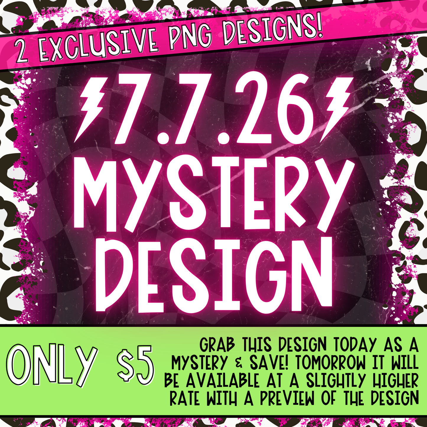 MYSTERY DESIGN | 7-7 | *STORE CREDIT CANNOT BE APPLIED*