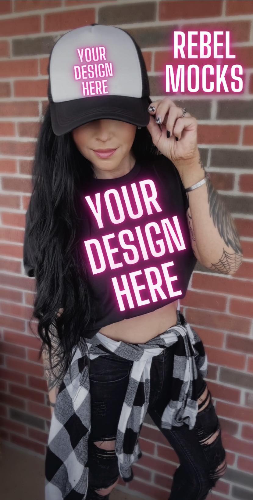 Rebel Vibes Trucker Hat and Tee IRL Alternative Edgy