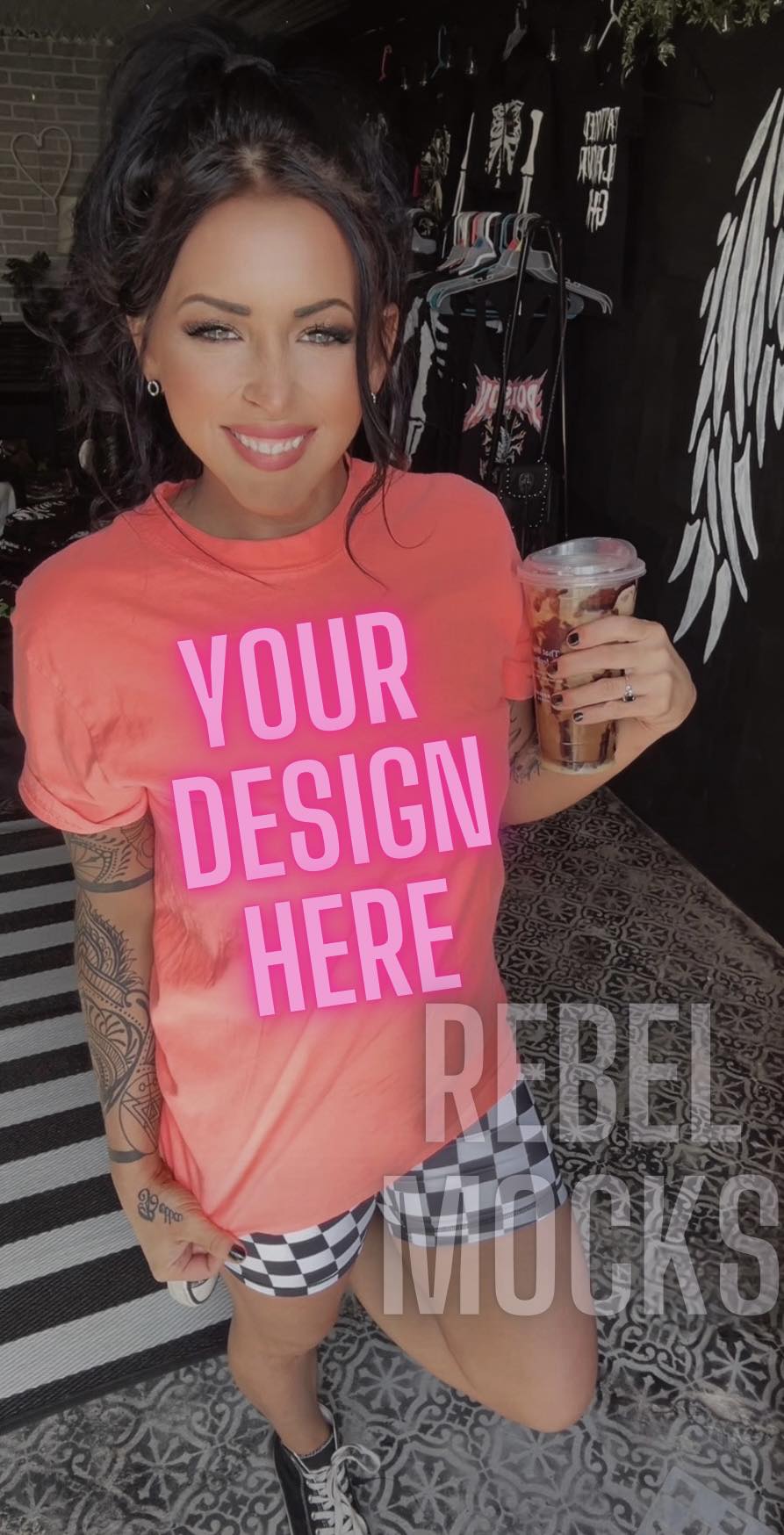 Neon CC Alternative Edgy Trendy Mock Up