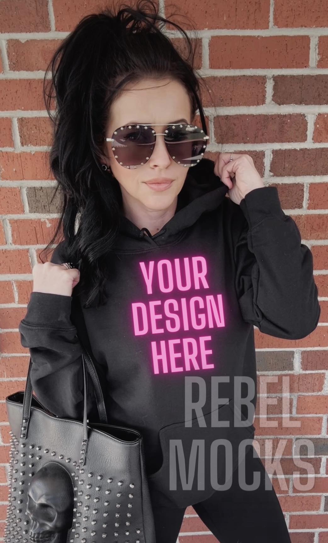 Bundle Black Hoodie IRL Alternative Edgy Trendy 3 MOCKS