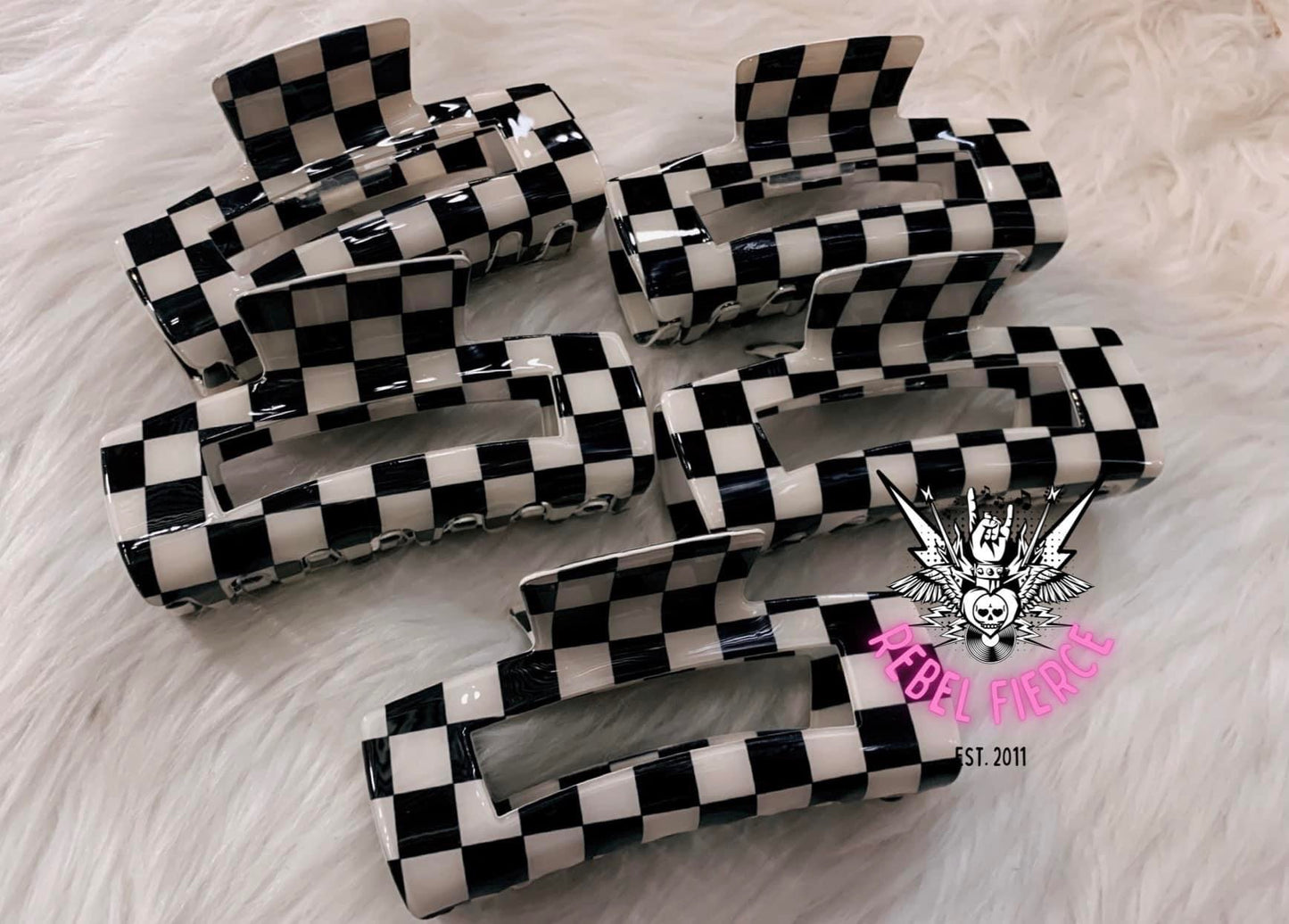 Checkered Claw Clip
