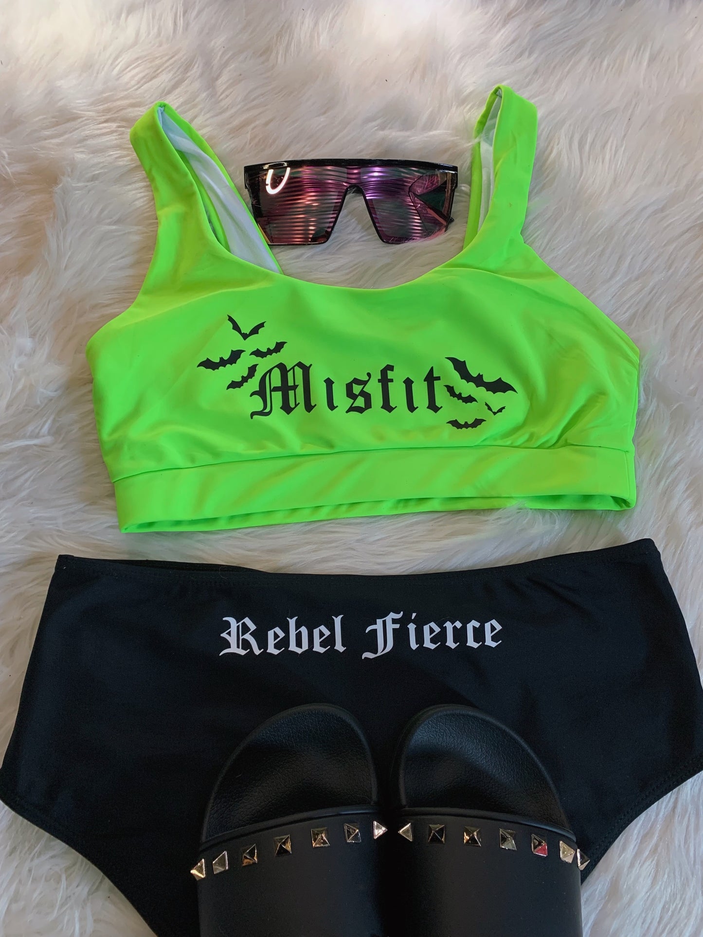 Misfit Lime Green Bikini