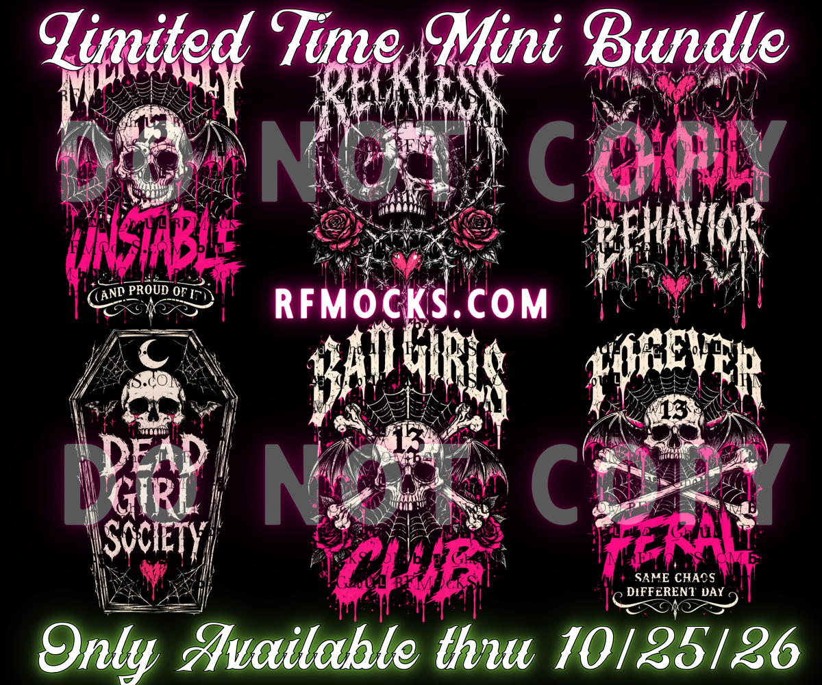 Unstable & Feral | Limited Time Mini Bundle | PNG DOWNLOAD BLACK FAB ONLY