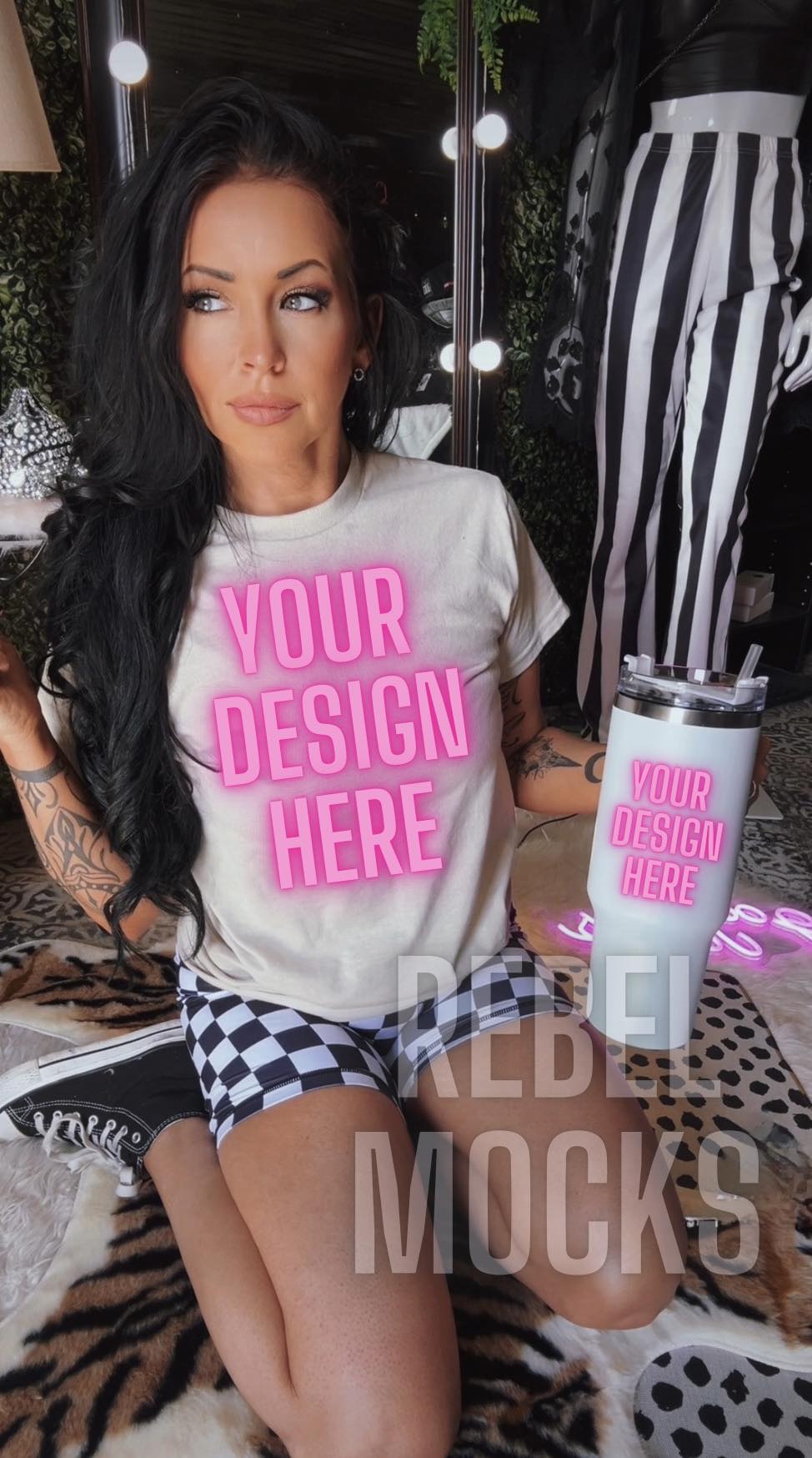 SAND Tee and Cup Alternative Edgy Trendy Mock Up Sub Friendly