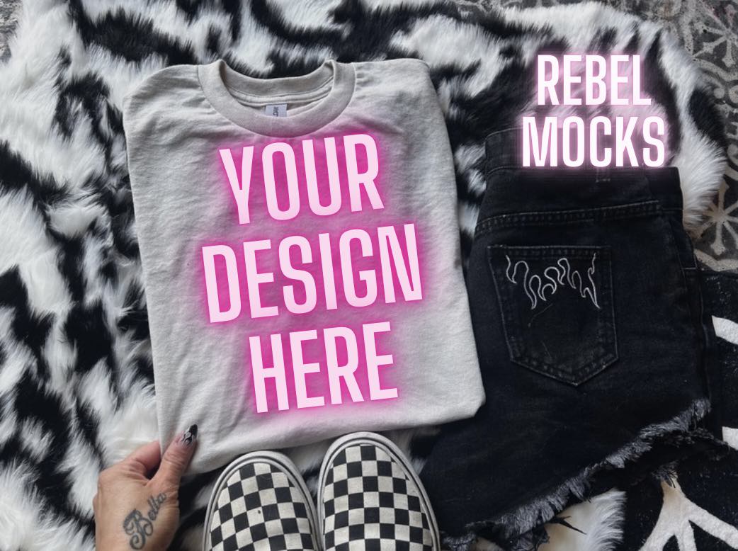 Edgy Trending SAND Tee Flat Lay Mock Up