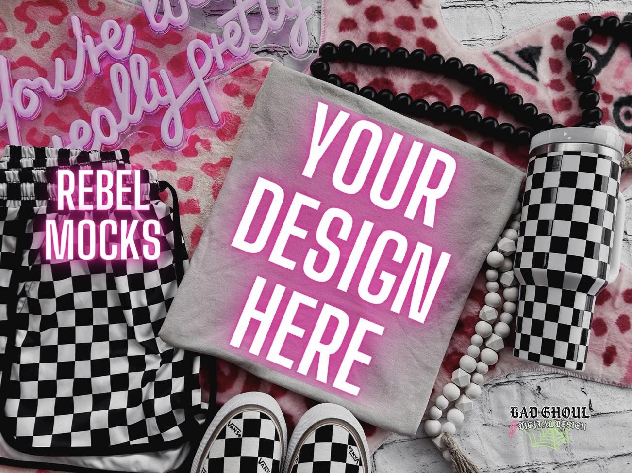 Sand Trendy Vibez Flat Lay Mock up Bundle 2 Mocks