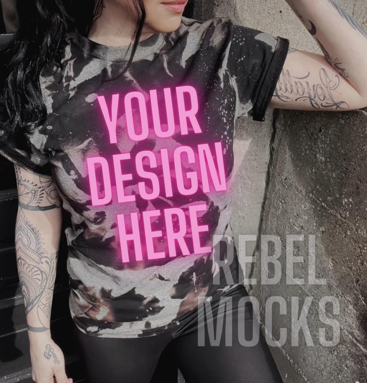 Acid Wash IRL STANDING MODEL MOCK