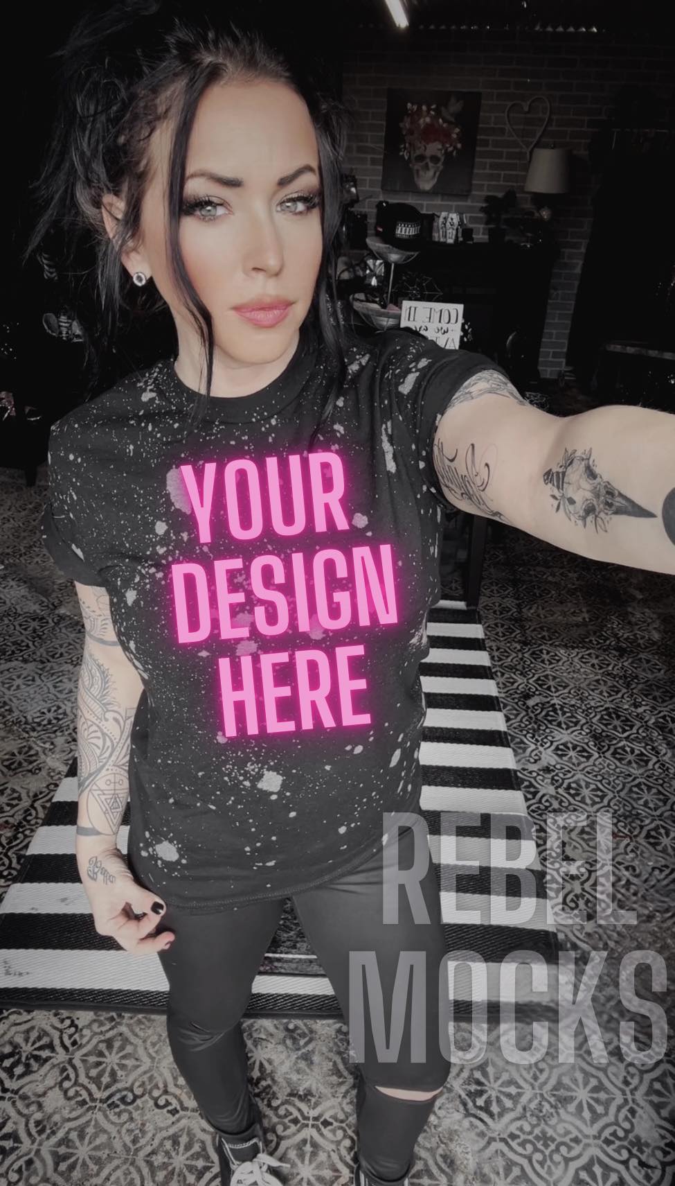 Selfie Acid Wash IRL MODEL MOCK