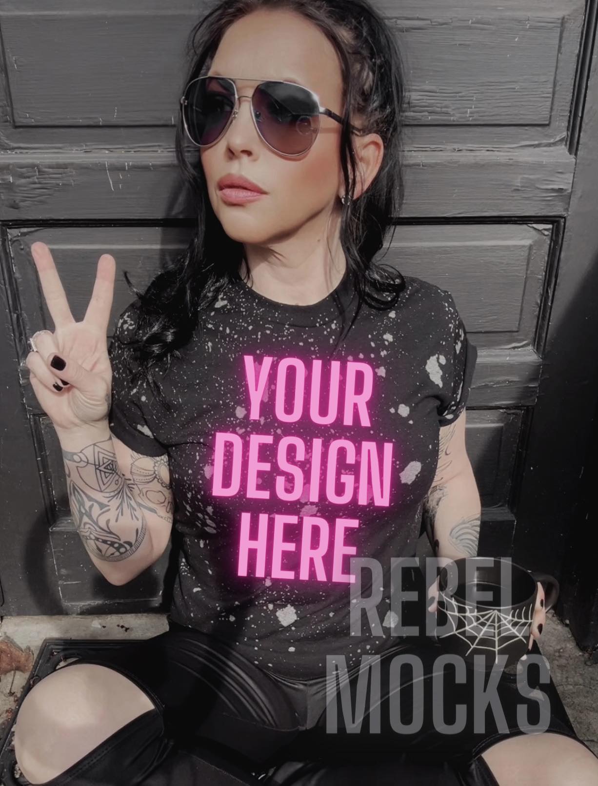 Acid Wash IRL MODEL MOCK Peace