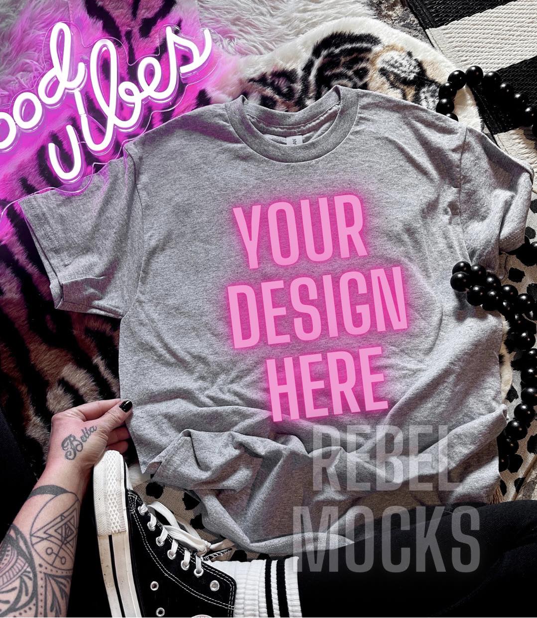Sport Gray Bundle 4 Mock Ups flat lay