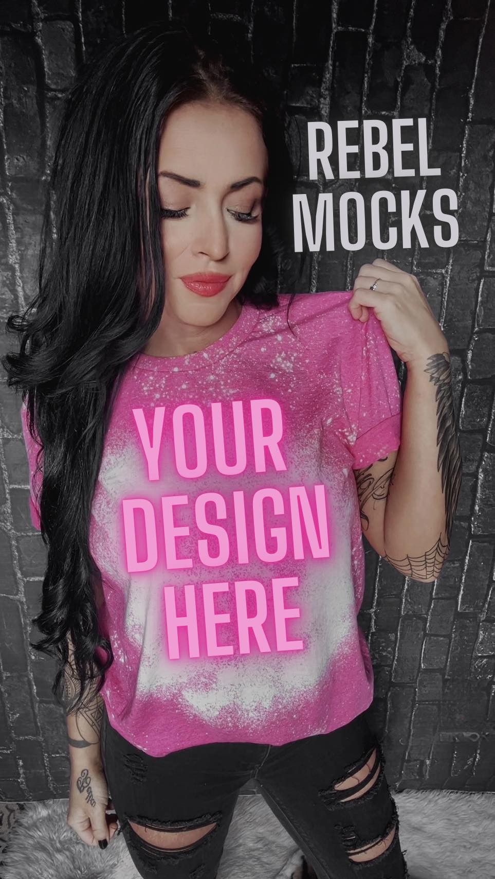 2 Mocks Heliconia Softstyle Bleach Alternative Mock Up IRL