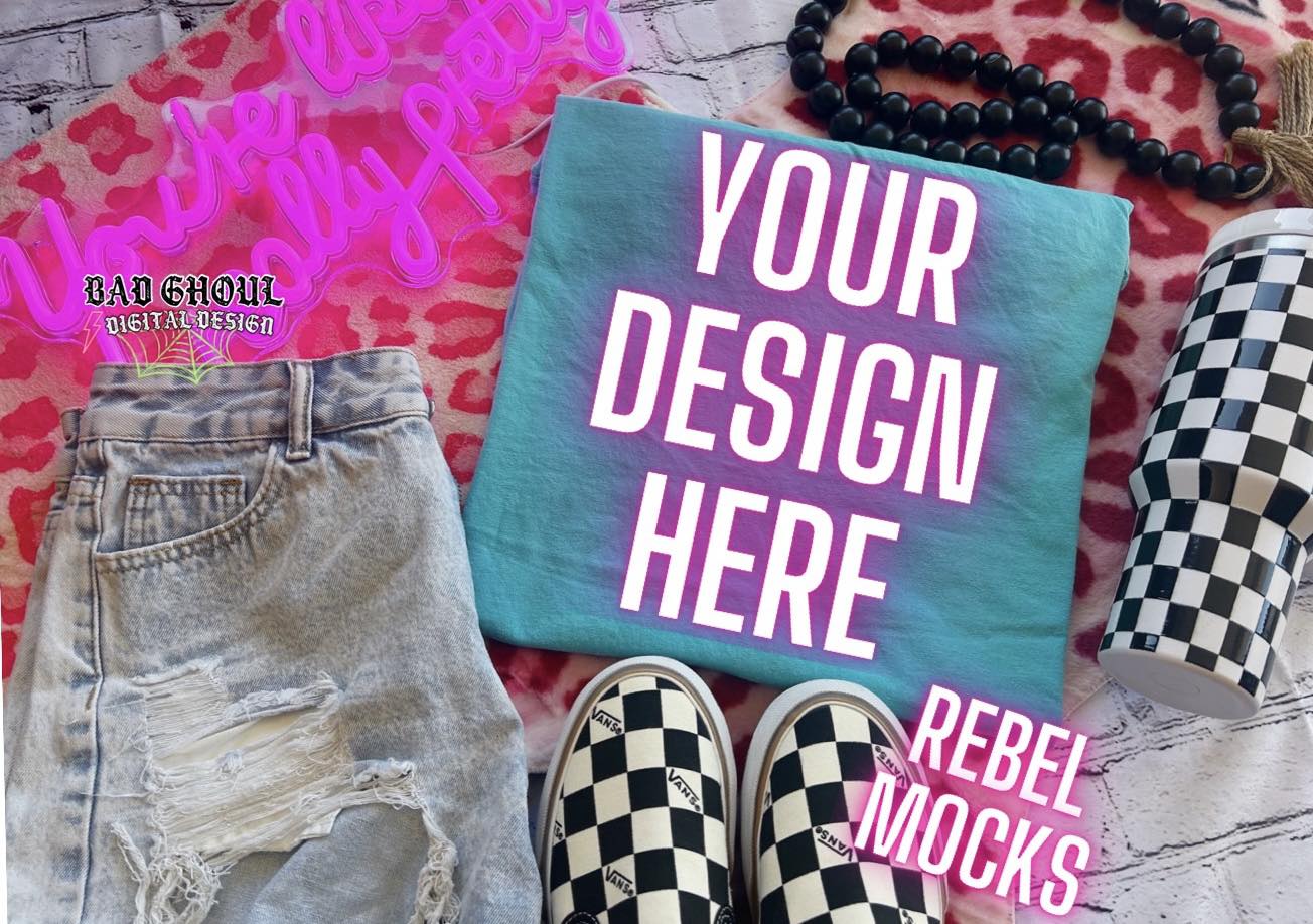 Chalky Mint CC Trendy Vibez Flat Lay Mock Up