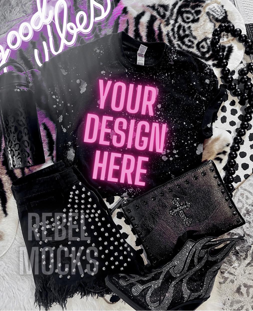 yallternative Acid Wash EDGY Mock Up flat lay