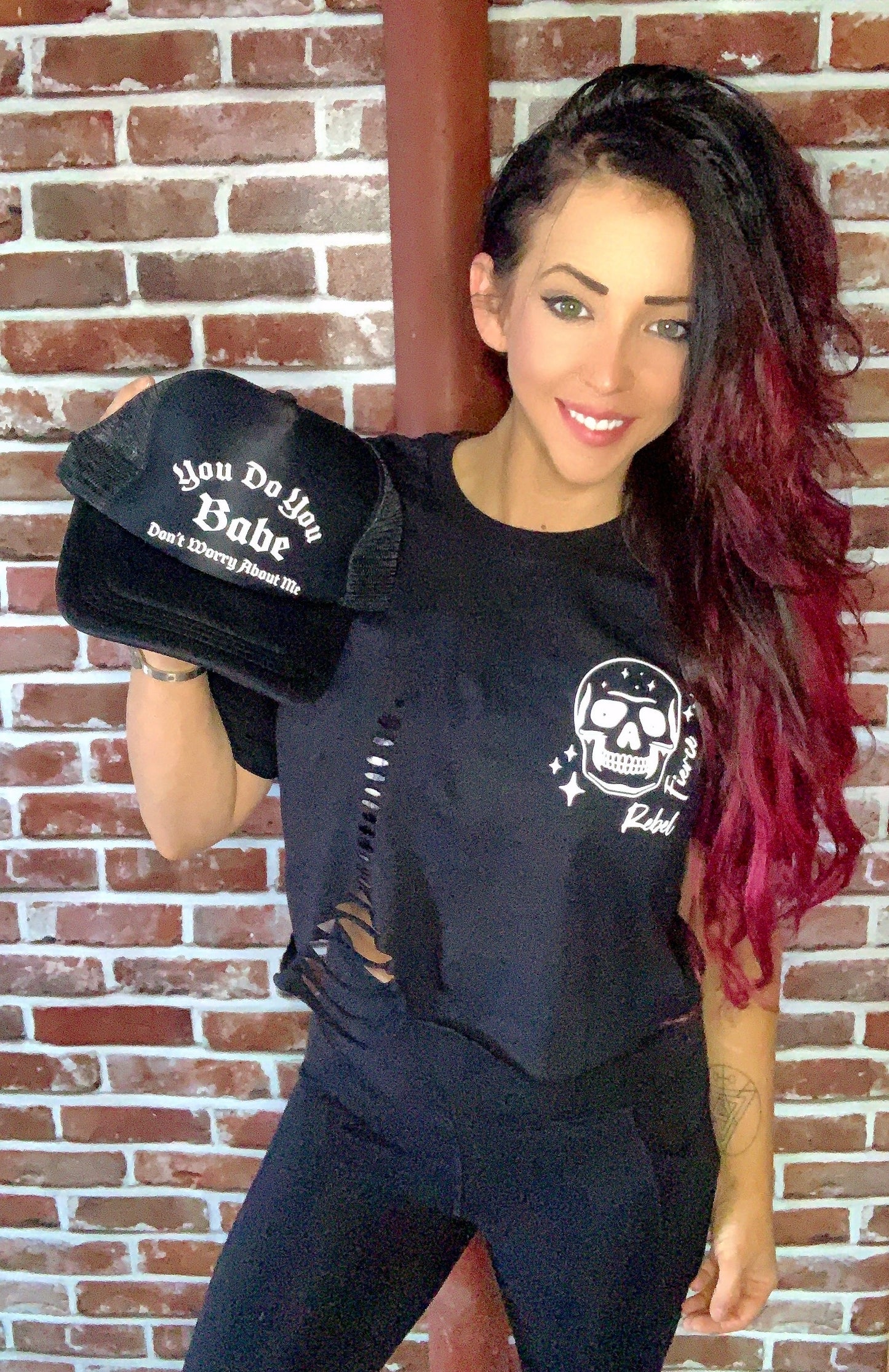 You do You Babe Black Trucker Hat