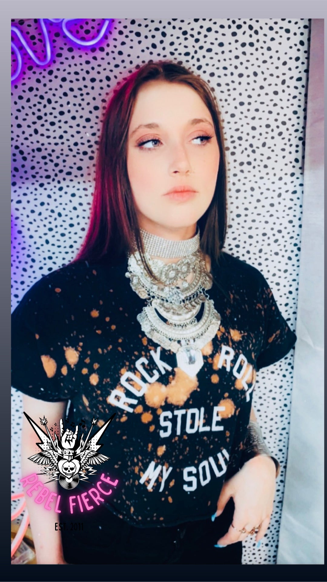 Rock N Roll Stole My Soul Acid Wash