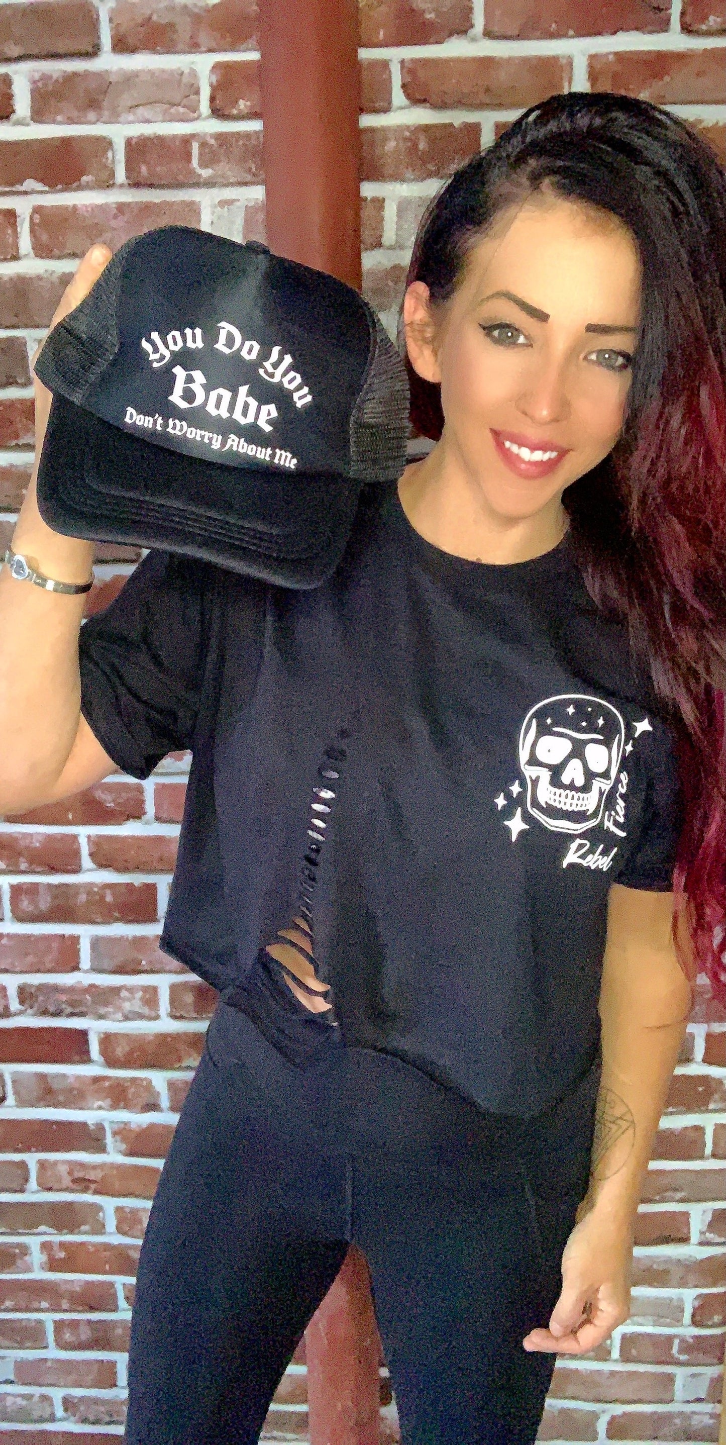 You do You Babe Black Trucker Hat