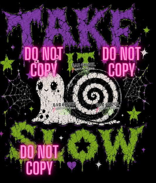 Take it Slow | Black Fabric|PNG DOWNLOAD
