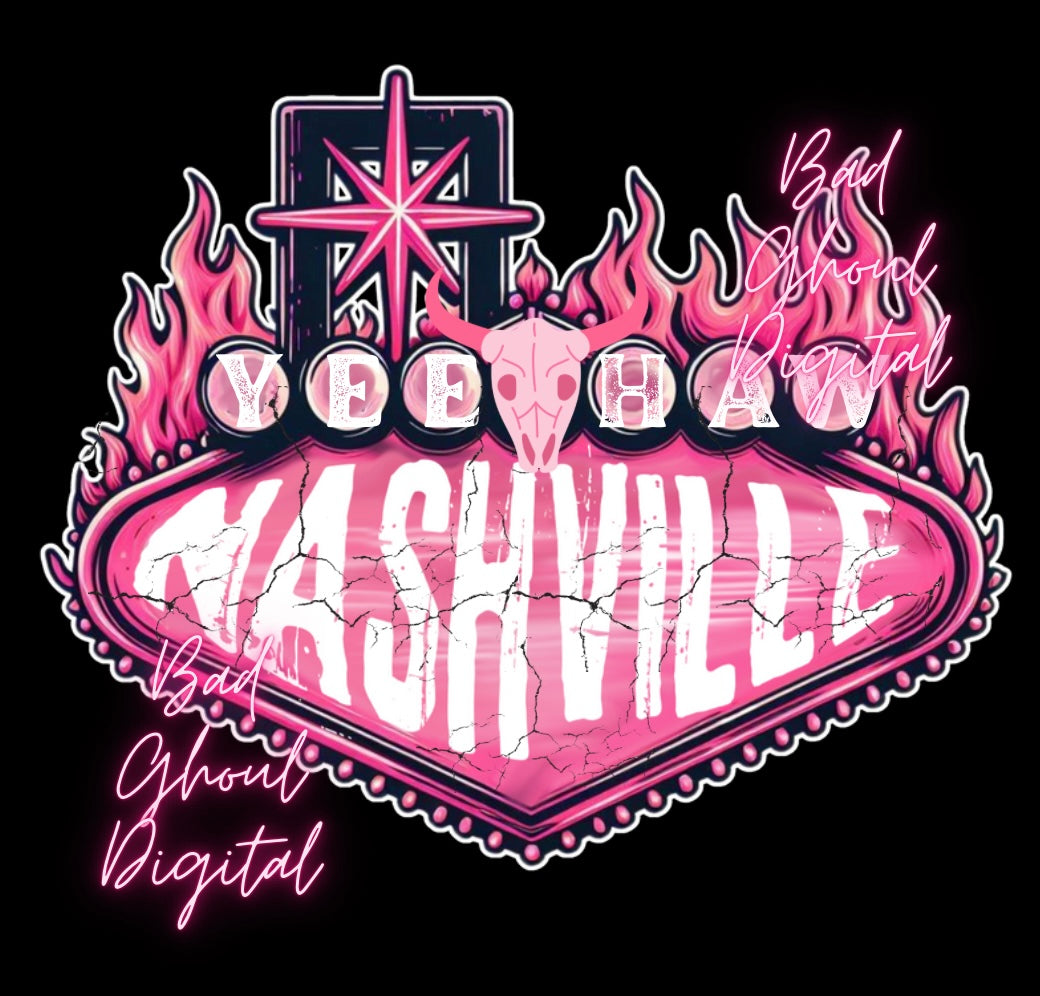 Nashville PNG download sub & DTF Friendly