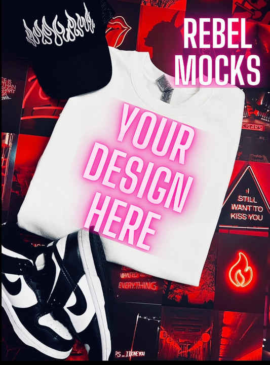 White Edgy Aesthetic Mock Up TRENDING